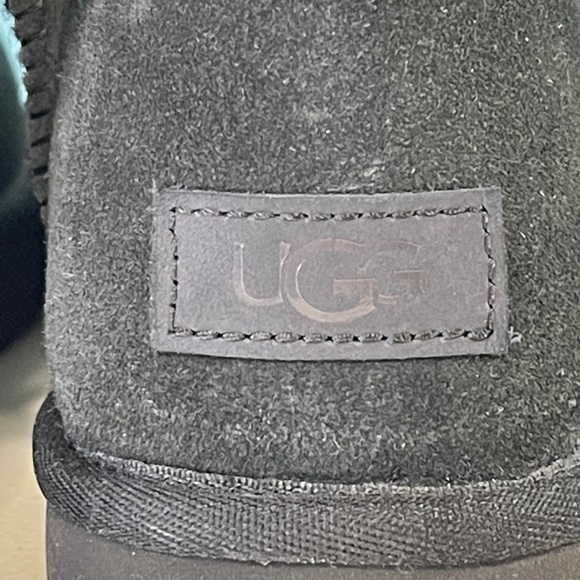 Ugg Bailey Bow II Diagonal Stripe Bows Suede Boots Size 10M Black - Picture 7 of 8